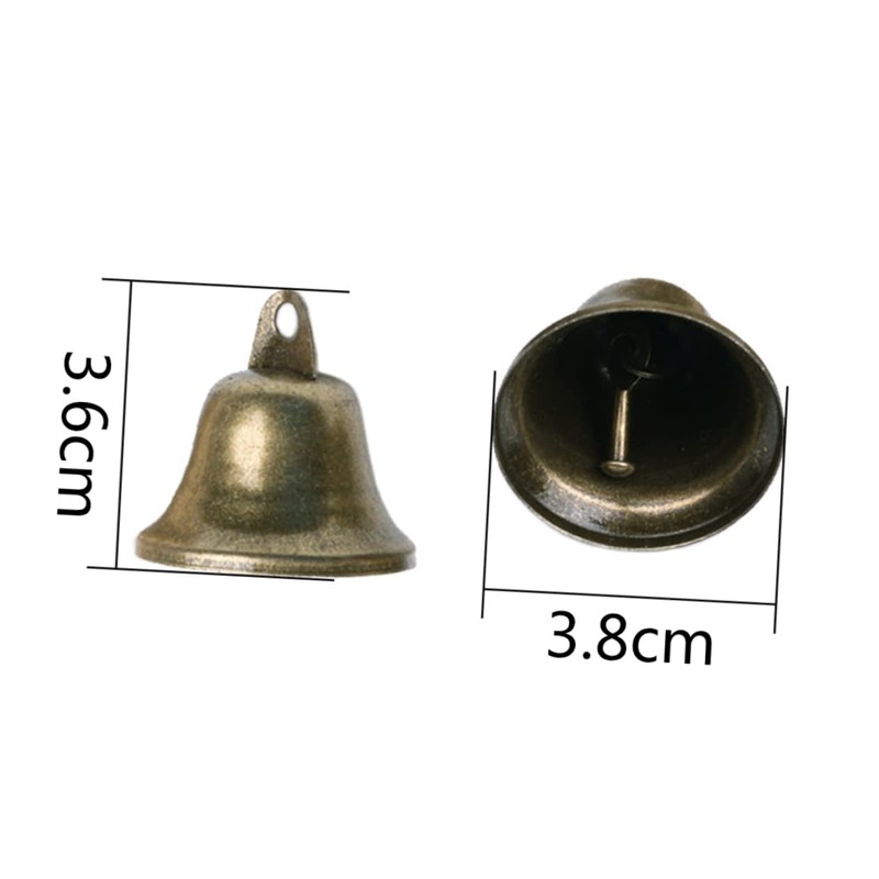 COHEALI 20pcs Bronze Bell Copper Rattle Bells Handmade for Christmas