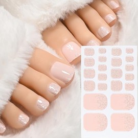 22Tip Pegatinas Brillantes Para Uñas De Los Pies | Pegatinas De Gel De Cobertura Total Para Uñas, Pegatinas Coloridas Para Uñas De Los Pies