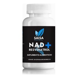 Nad+ 30 Cápsulas | Resveratrol | Suplemento Alimenticio | Sin gluten Saisa Herbal | Antienvejecimiento Salud celular, Energía Celular | Sabor Neutro