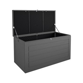 Cosco Cosco Outdoor Living 88180BGY1E Cosco Outdoor Patio Storage, Extra Large, 180 Gallons, Charcoal Deck Box, Black/Gray