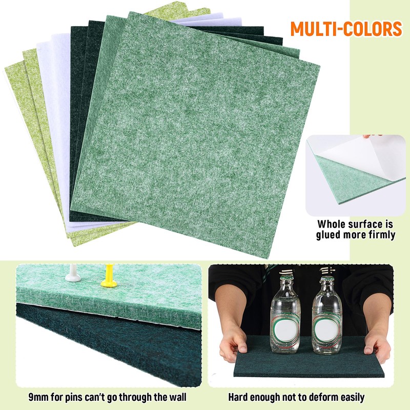 Hahafelt 16 Pack Large Felt Cork Boards School Bulletin Boards
