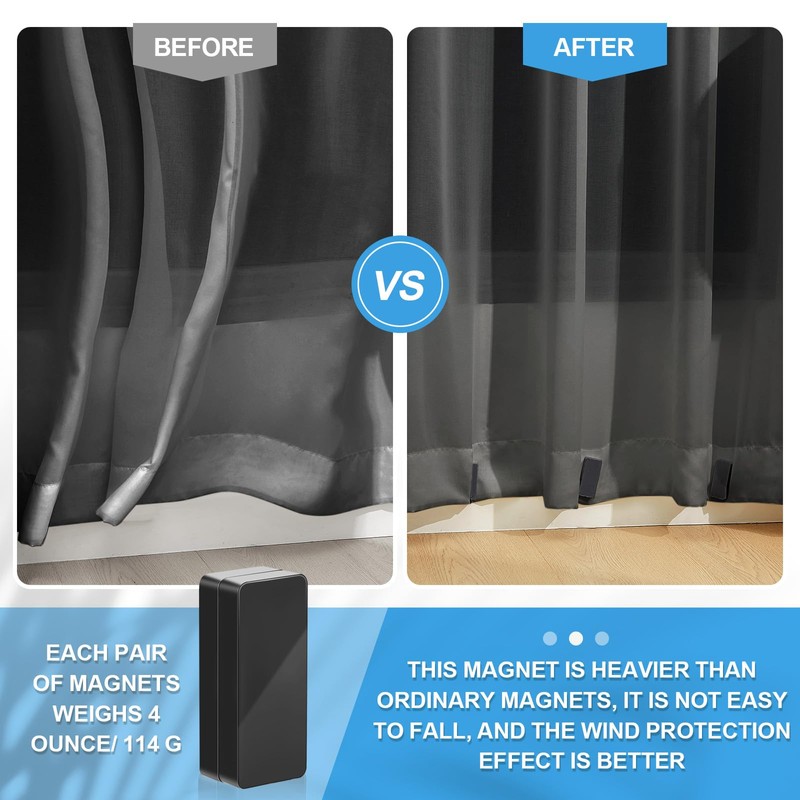24 Pieces Outdoor Curtain Weights Heavy Outdoor Waterproof Curtain Magnets