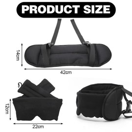 Umllpet Travel Pillow with Eye Mask, Ergonomic Neck Pillow for Aeroplane & Car, Soft & Comfortable Headrest Pillow - Stops Bobble Head, Space Saving for Travel, Office, Home & On the Go