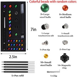 Fidget Pen，Magnetic Pen，Decompression Magnetic Toy Pen, Teen Girl Gifts, Gifts for Teenage Boys，Novelty Toy Gift for Kids or Friends (Color, Big)