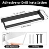 Jesginboo Under Cabinet Paper Towel Holder, Adhesive or Screw, Matte