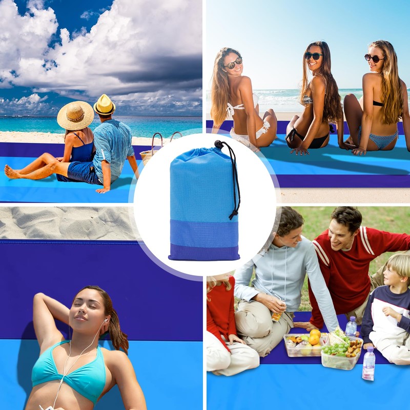 Ryvera Beach Blanket, Sand-Free, Outdoor Blanket, Ultralight Picnic Blanket, Waterproof,