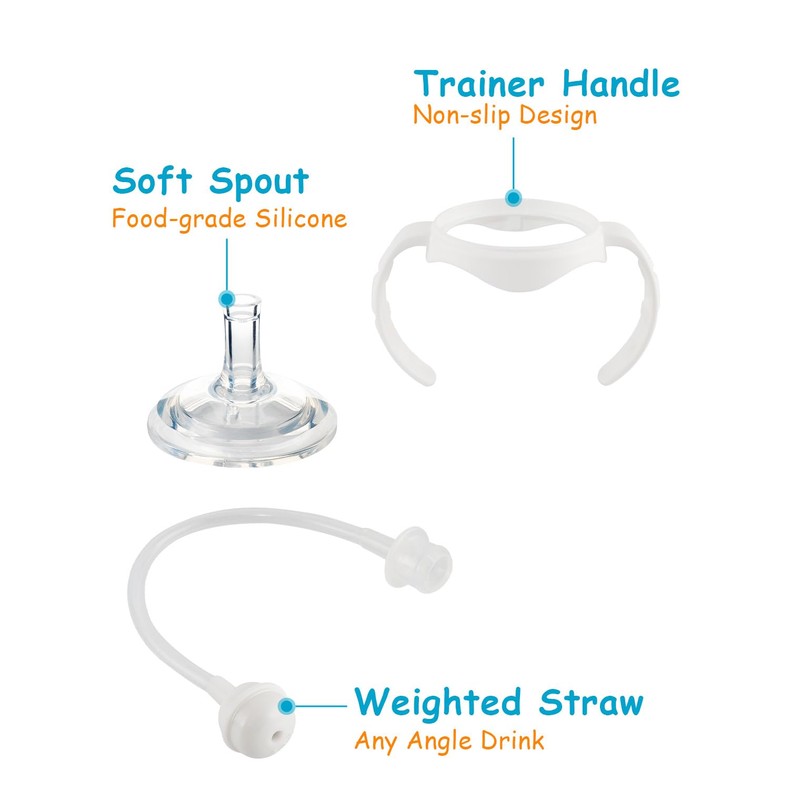 Sippy Straw Cup Conversion Kit for Dr Browns Wide-Neck Baby