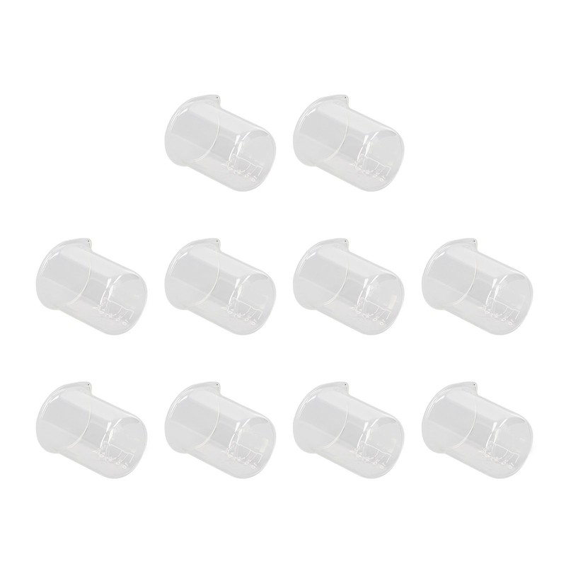 10 Pcs Laboratory Glass Beaker 50ml Thick Experimental Graduated Cylinder