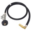 CHILIPILI 4 FT Propane Regulator and Hose with 90-Degree Elbow