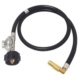 CHILIPILI 4 FT Propane Regulator and Hose with 90-Degree Elbow
