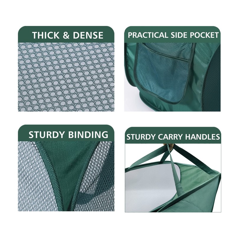 Pop Up Laundry Hamper,Collapsible Horizontal Baskets with Handles & Side