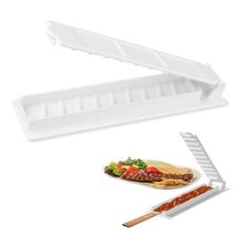 1pcs Kebab Press Maker,Kabab Maker Machine,Plastic Kebab Maker Machine,Kebab Making Tool,Manual Kabob Mould Reusable Easy Kabob Maker Perfect for Barbecue Party and Outdoor Activities