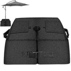 PATIO PLUS Trapezoid Truncated Cone 43 * 52 * 21cm Umbrella Base Sandbags, Sand is NOT included, handle Design, Waterproof Heavy Duty 900D Fabric,for Patio Outdoor Cantilever or Flagpole