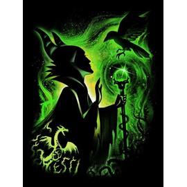 HUANNY DIY Diamond Painting Maleficent Diamond Art Villain, 5D Full Drill Cross Stitch Embroidery Kit, Funny