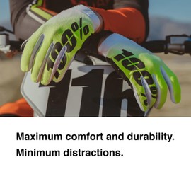 100% Sling Short Finger Mountain Biking Gloves - Fingerless Cycling Gloves for Mountain Bike Riding - Grey, Medium