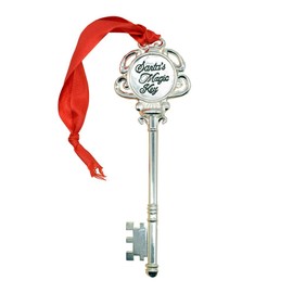 Silver Color Christmas Santa Magic Key Ornaments for No Chimney Houses
