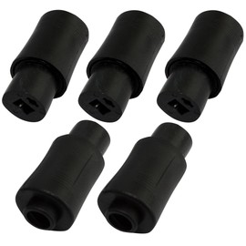 Aerzetix: 5x DIN 2-Pin Female Speaker Socket Connectors, Cord mount, C19580