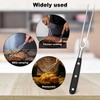 Large Meat Fork with Wood Handle,11.6 Inch Stainless Steel Two