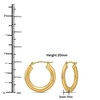 14k Yellow Gold Round Flat Hoop Earrings (20MM)