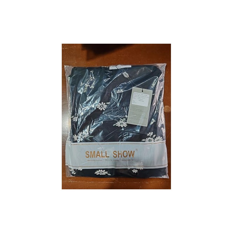 Smallshow Smallshow Women's Long Maternity Dress Split Sleeveness Pregnancy Clothes,SVP121,S