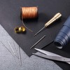 WILLBOND 6 Pieces Canvas Leather Sewing Awl Needle with Copper