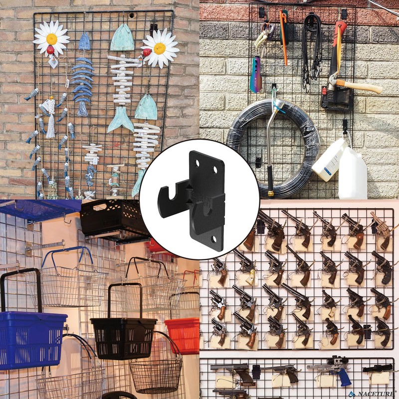 Grid Wall Clips - 12 Pack Advanced Gridwall Mount Brackets