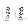 iplusmile 30pcs Reflective Car Stickers Funny Family Members Decals for
