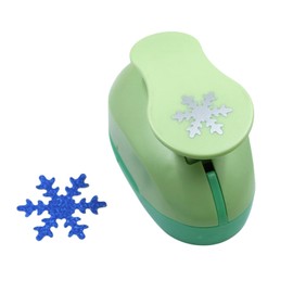 Snow Paper Punch - 1 Inch Snow Shape Paper Punches for Crafting, Snow Hole Punch Craft Lever Punch for Scrapbook, Gift Wrapping, Christmas Cards, DIY Arts (Random Color)