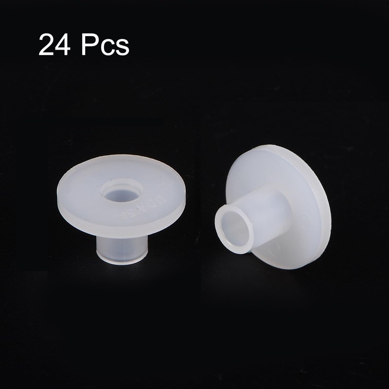 sourcing map 24pcs Flanged Sleeve Bearings Plastic Bushings ID 4mm