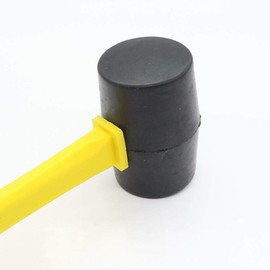 TOOLSTAR Rubber Hammer Mallet, 12oz Double Head Soft Hammer with Anti-Slip Handle for Multifunctional Repairing Hand Tool (Pack of 1)