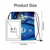 Sotunad Abstract Ocean Drawstring Bag 14x16.9 Inch Style Incorporates Swirls