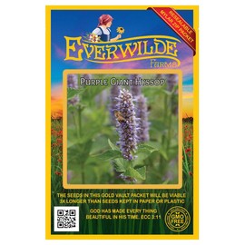 Everwilde Farms - 1 Oz Purple Giant Hyssop Native Wildflower Seeds - Gold Vault