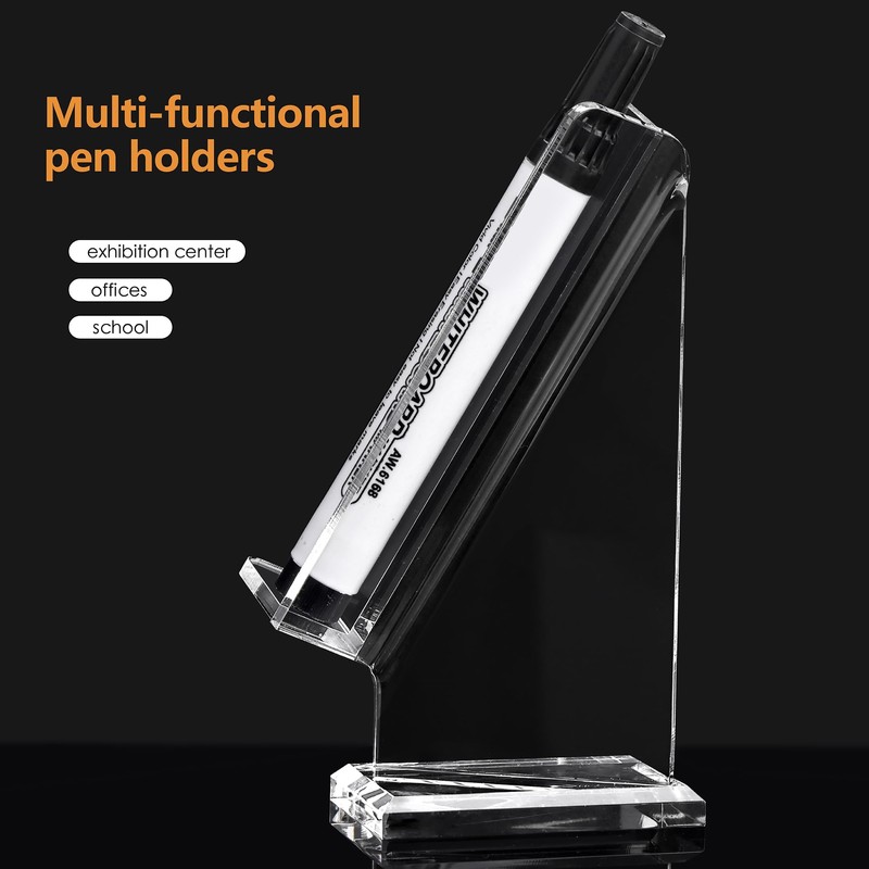 SANRUI アクリル ペンライトスタンド（8mm厚ベース・30度傾斜）ペンスタンド クリアペン立て多機能ディスプレイ 1本