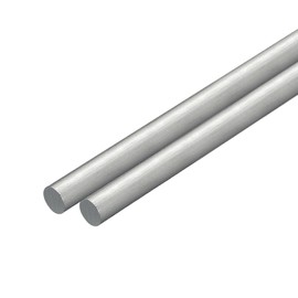 sourcing map 2Pcs 5/8"(16mm) Dia Round Aluminum Rod, 6"(153mm) Long 7075 Aluminum Round Rod Solid Lathe Bar Stock for Industry Construction DIY Crafts