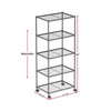 OVICAR Storage Shelf with Wheels - Adjustable 5 Tiers Mesh