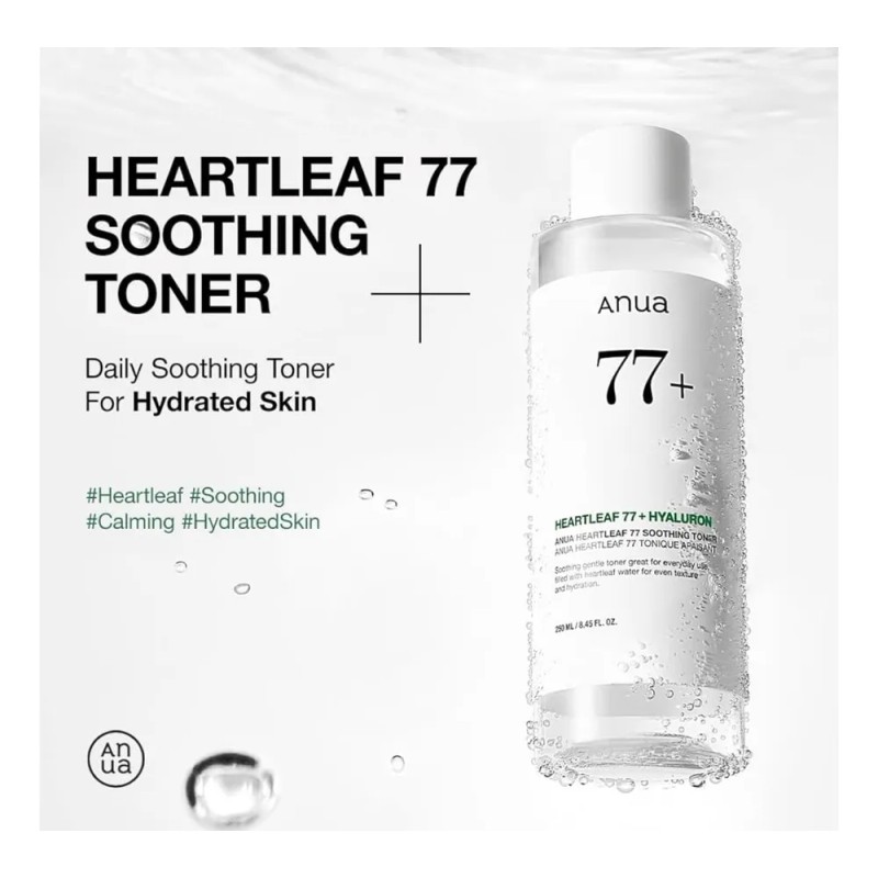 Anua Heartleaf 77 Hyaluron Tnico Calmante 250ml Coreano Acneica Danoche