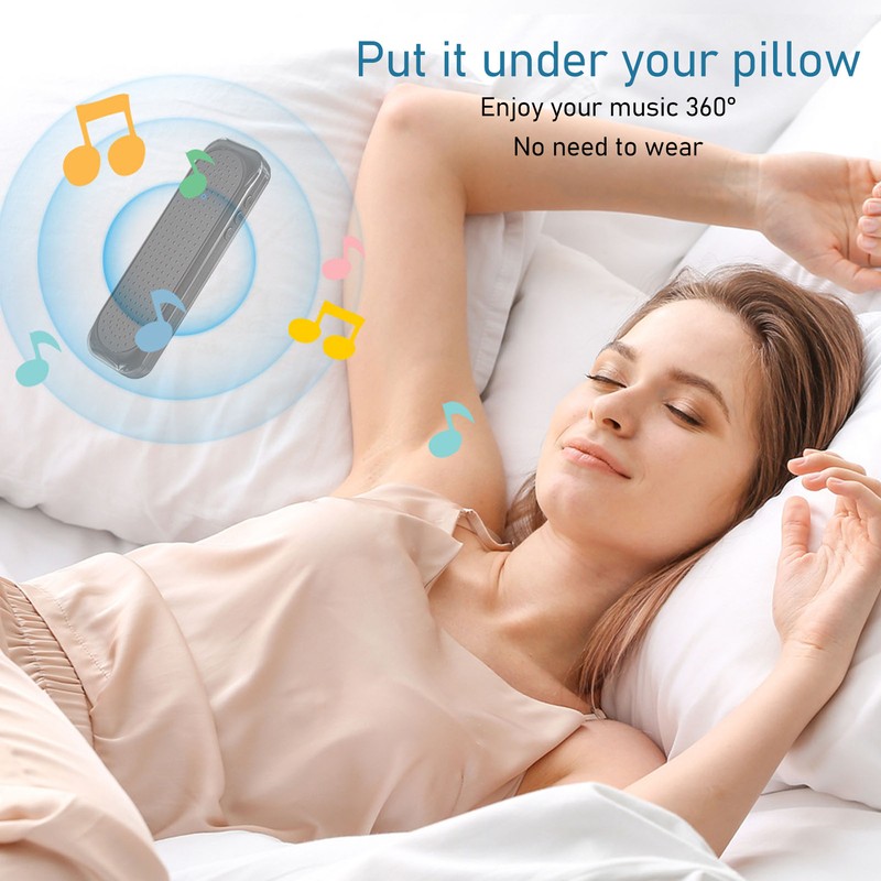 Bluetooth Pillow Speaker Bone Conduction Rechargeable Wireless White Noise Pillow
