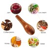Ymapinc 4 Pcs Mini Handmade Wooden Spoons, Tiny Spoon Set