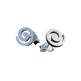 Fly Style Ear Studs 316L Stainless Steel Spiral 6 or 8 mm Silver/Gold/Black earst019_Spiral, 8mm