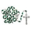 TrueFaithJewelry 5.5mm Green Crystal Glass Tear Drop Beads Rosary Prayer