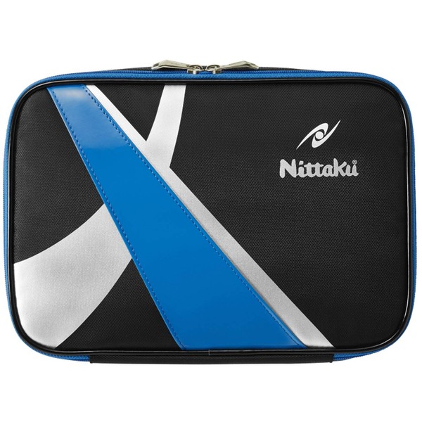 Nittaku NK7218 Table Tennis Racket Case, Spark Case, Blue, Holds 2 Pieces, Inner Board Included