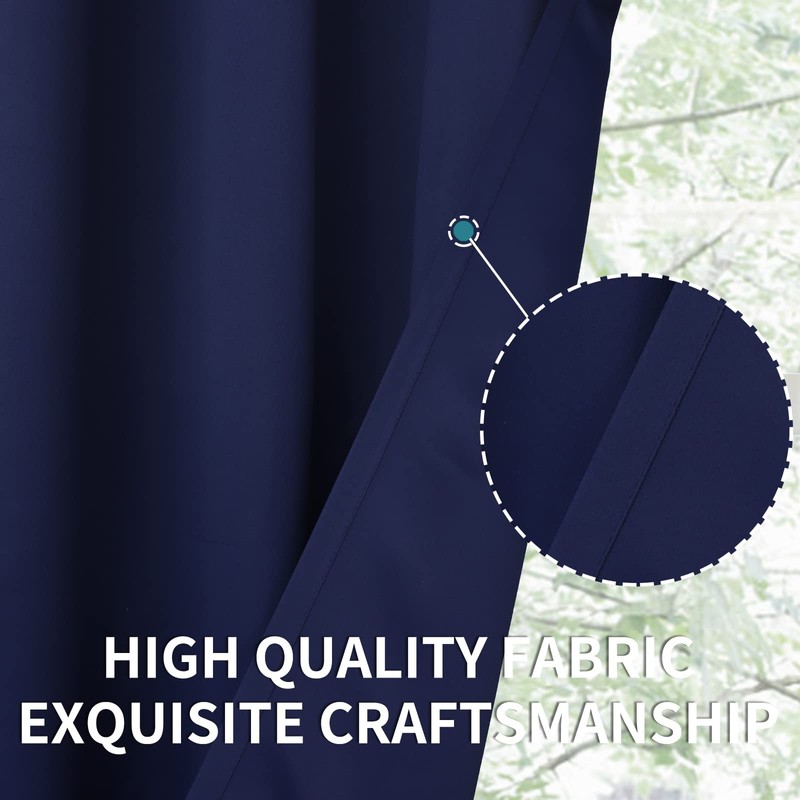 BGment Short Curtains Blackout 36 Inches Length - Rod Pocket