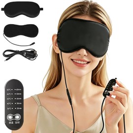 Máscara de ojos calentada, Antifaz Caliente para Ojos,almohadilla de calefacción eléctrica USB con control de temperatura y temporizador,Máscara para Dormi para Secos, Blefaritis, Sinusitis, Migraña