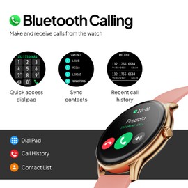 Fire-Boltt Phoenix Pro 35.3mm (1.39 inch) Bluetooth Calling Smart Watch, AI Voice Assistant, Metal Body with 120+ Sports Modes, SpO2, Heart Rate Monitoring. (Gold Pink)