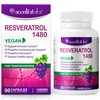Acentiallabs Resveratrol 1,480MG with Quercetin 90 Capsules - Specification: RESVERATROL