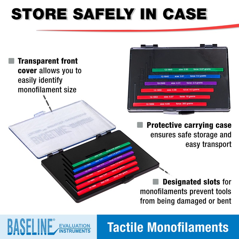 Baseline Tactile Monofilament Sensory Perception Evaluation Tool 6-Piece Set, Clinical