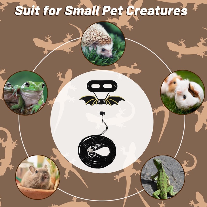 Bearded Dragon Leash and Harness Set, Adjustable Bearded Dragon Harness