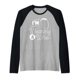 Hearing Aid Ear Disability Support Deaf Awareness Raglan Baseball Tee