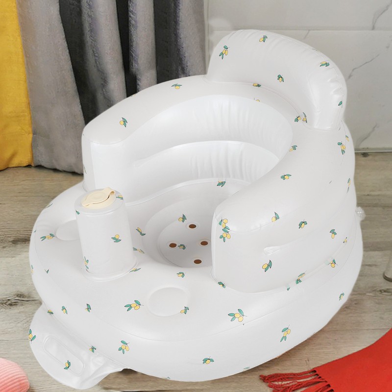 Baby Inflatable Seat Adjustable Protection PVC Cartoon Infant Support Inflatable