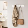 GWAAZXGZ White Wall Mounted Coat Rack – 5 T-Shaped Pegs
